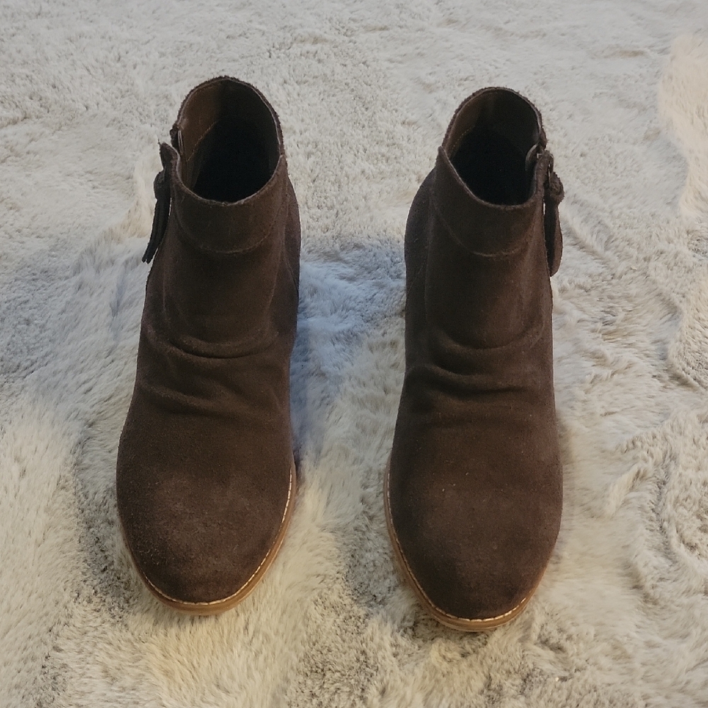 Skechers Brown Ankle Booties Suede